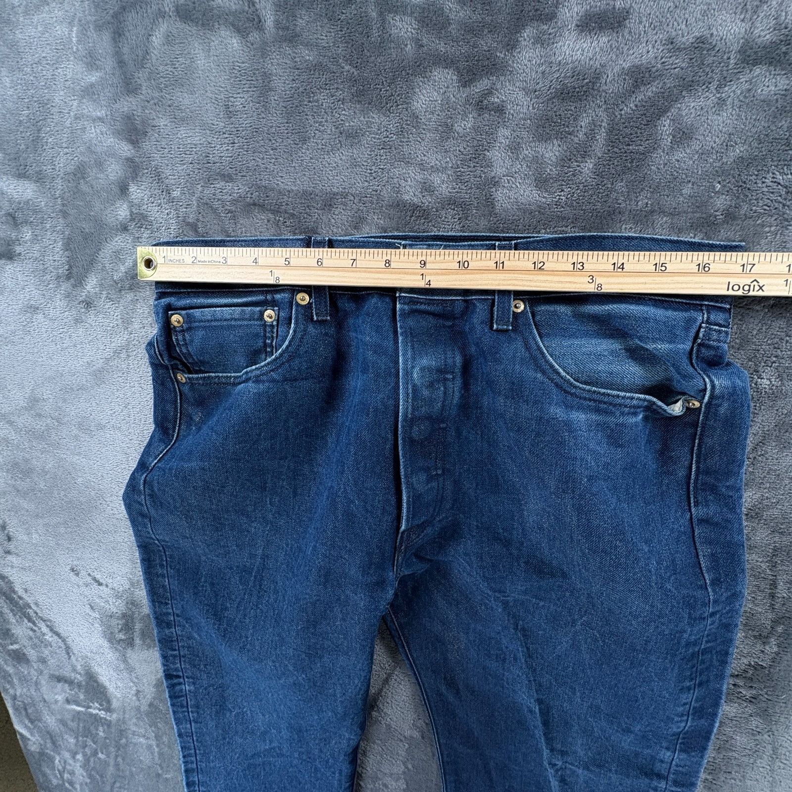 Levi's Levi’s 501 Men Jeans 34X30 Button Fly Vintage Blue Denim Str Size US 34 / EU 50 - 5 Thumbnail