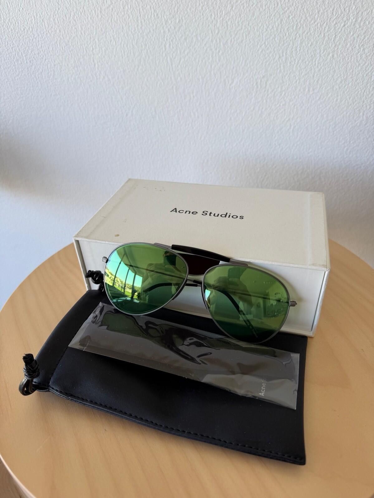 Acne Studios New acne studios howard aviator sunglasses silver green Size ONE SIZE - 2 Thumbnail