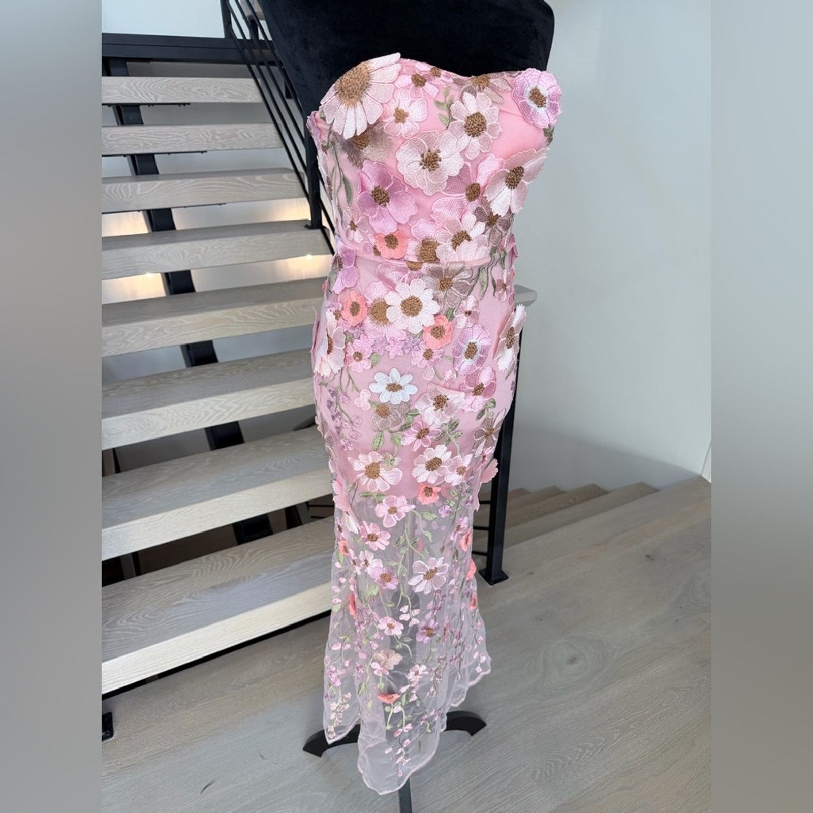 Other New Floral Strapless Pink Mermaid Dress size XS Size XS / US 0-2 / IT 36-38 - 8 Thumbnail