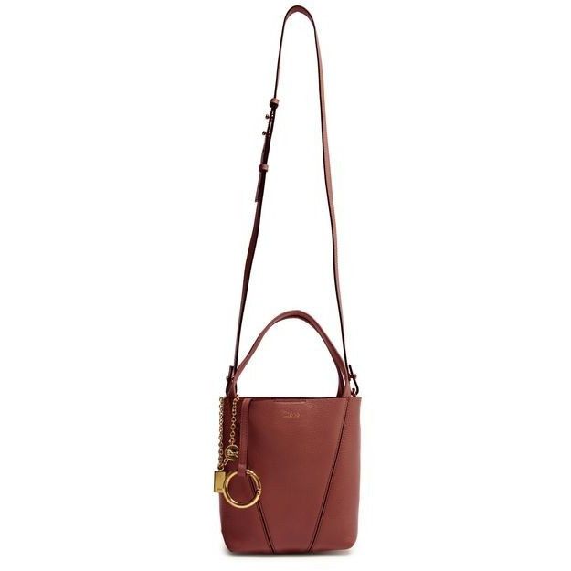 Chloe Chloe Small Spin Brunet Pink Grained Leather Tote Handbag Ne Size ONE SIZE - 5 Thumbnail