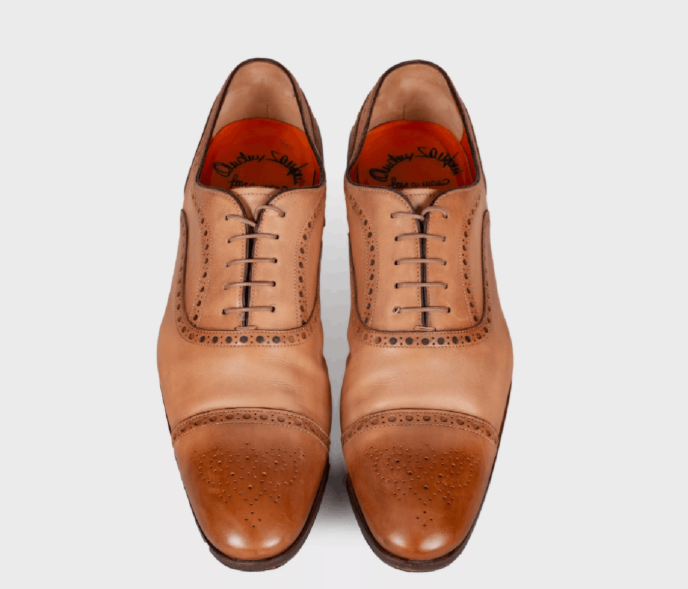 Santoni Santoni Men’s Brown Leather Brogue Shoes Size US 10 / EU 43 - 2 Thumbnail
