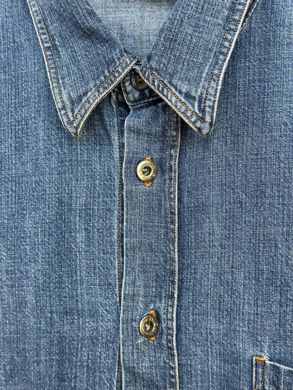 Dolce & Gabbana D&G Dolce & Gabbana Denim Shirt Vintage Logo Pocket Slim Fit Size US L / EU 52-54 / 3 - 10 Thumbnail