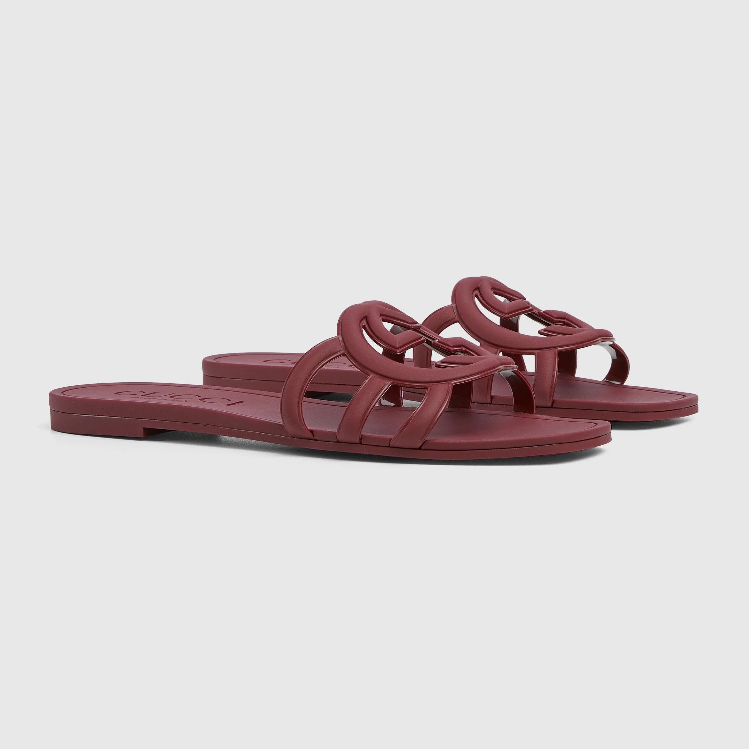 Gucci o1loc1c0326 780307 Women's Interlocking G Slide Sandals Size US 9 / IT 39 - 2 Thumbnail