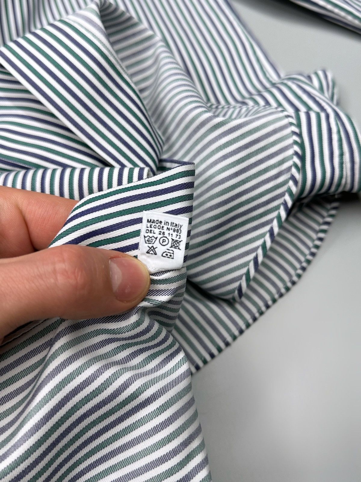 Kiton Kiton Striped Button Up Shirt Size US L / EU 52-54 / 3 - 9 Thumbnail