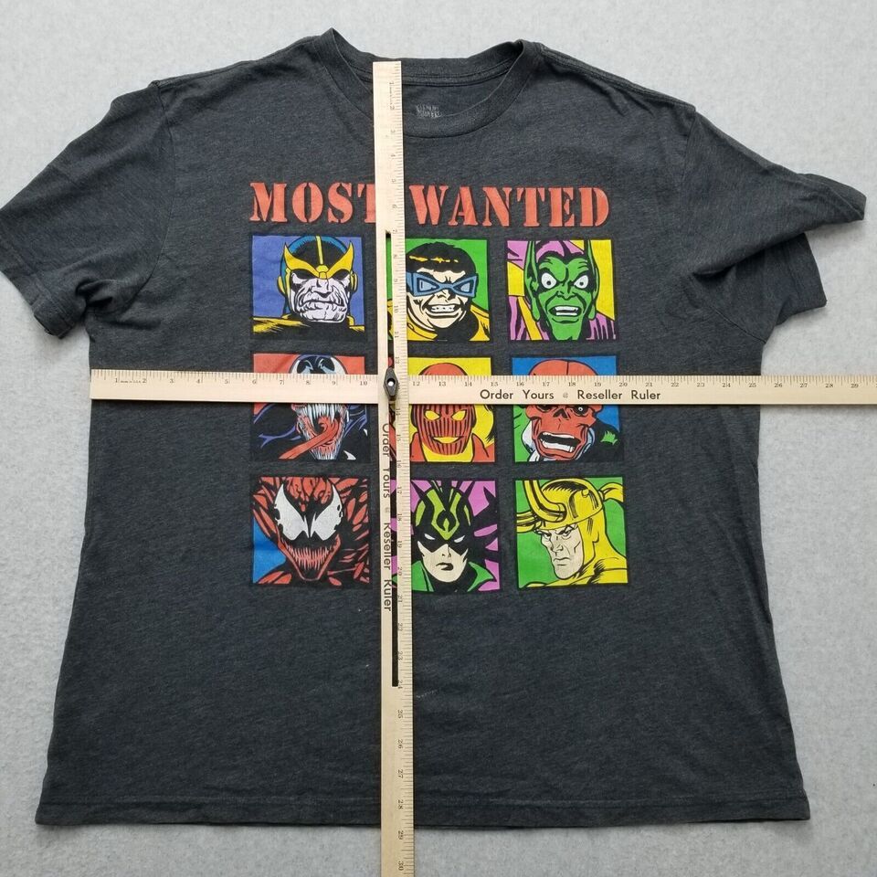 Marvel Comics Marvel Shirt Mens 2XL Most Wanted Marvel Characters Size US XXL / EU 58 / 5 - 8 Thumbnail