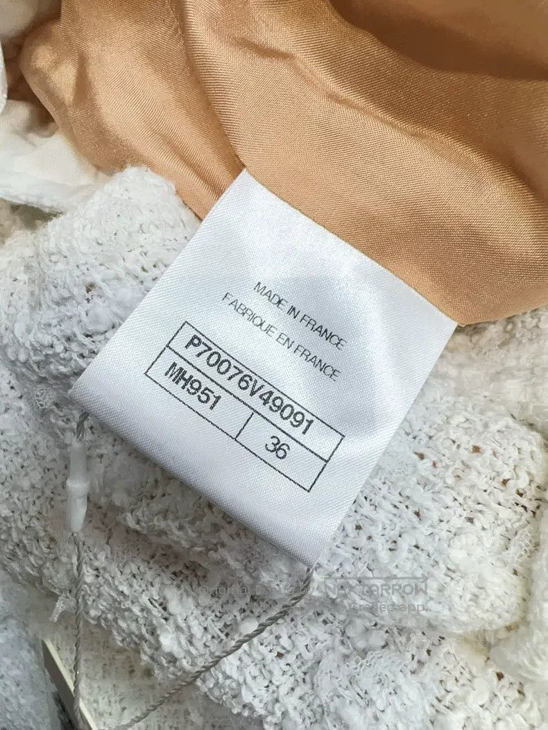 Chanel Chanel Early spring white tweed knitted wide-leg trousers Size 24" / US 00 / IT 34 - 8 Thumbnail