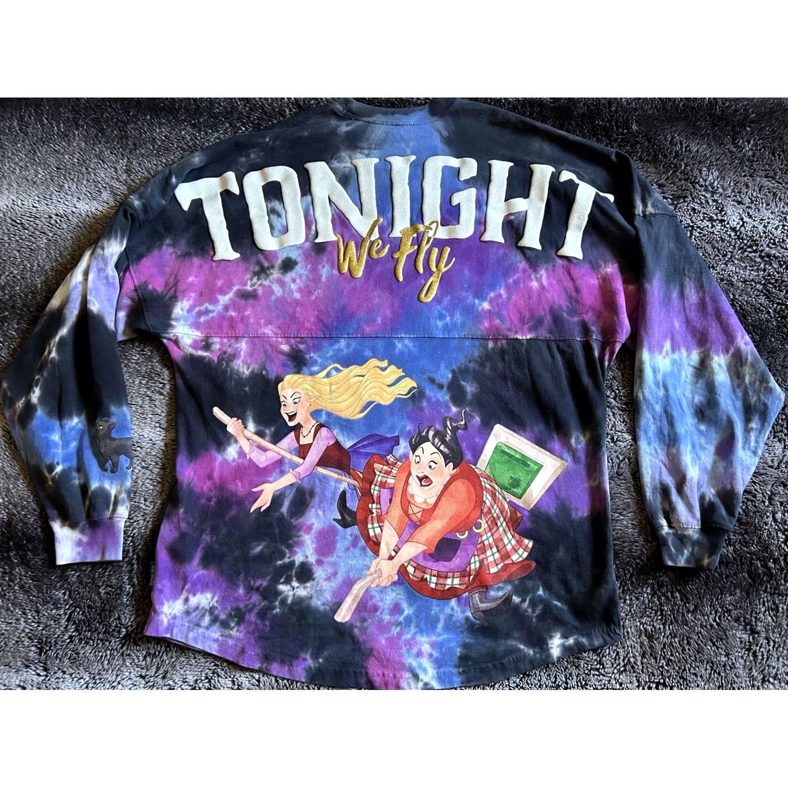 Disney Disney Spirit Jersey Hocus Pocus Tonight We Fly Sweatshirt Adults M Tie Dye Multicolor Pullover Long Sleeve Graphic Print Mens Womens Size M / US 6-8 / IT 42-44 - 2 Thumbnail