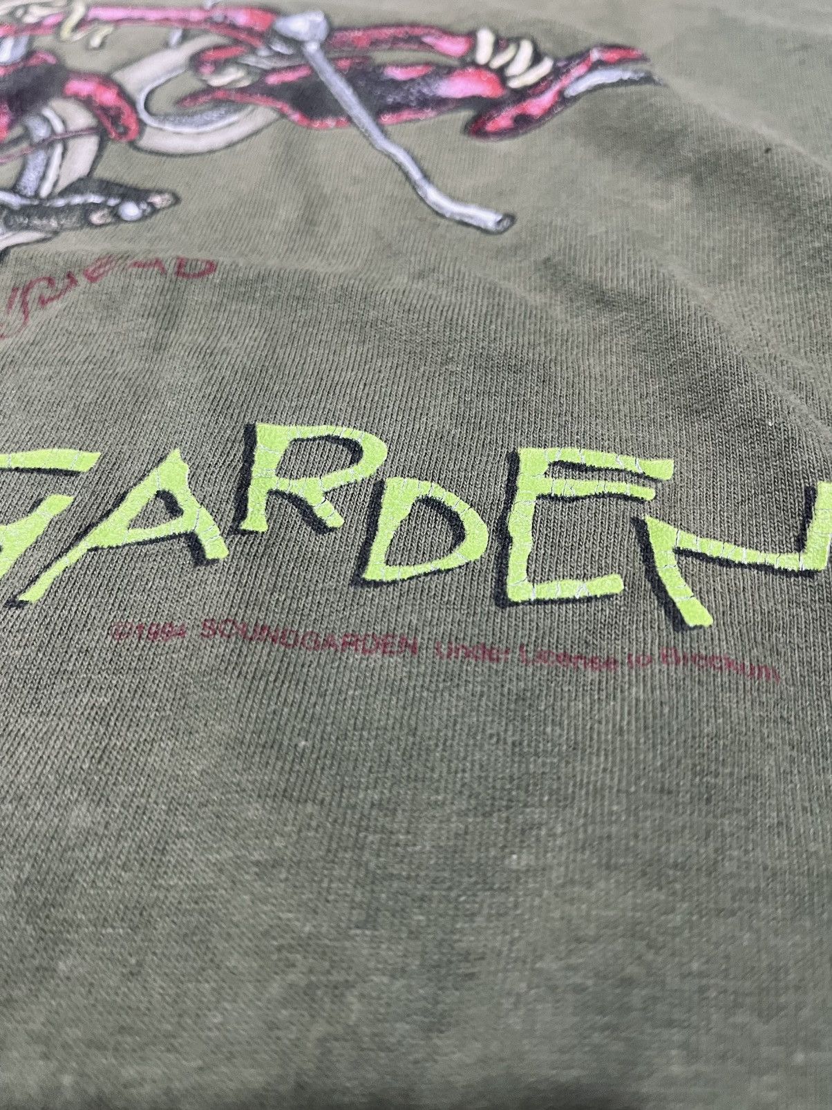 Band Tees Kickstand Pushead Soundgarden ©️1994 Vintage 90s Tees Size US XL / EU 56 / 4 - 4 Thumbnail