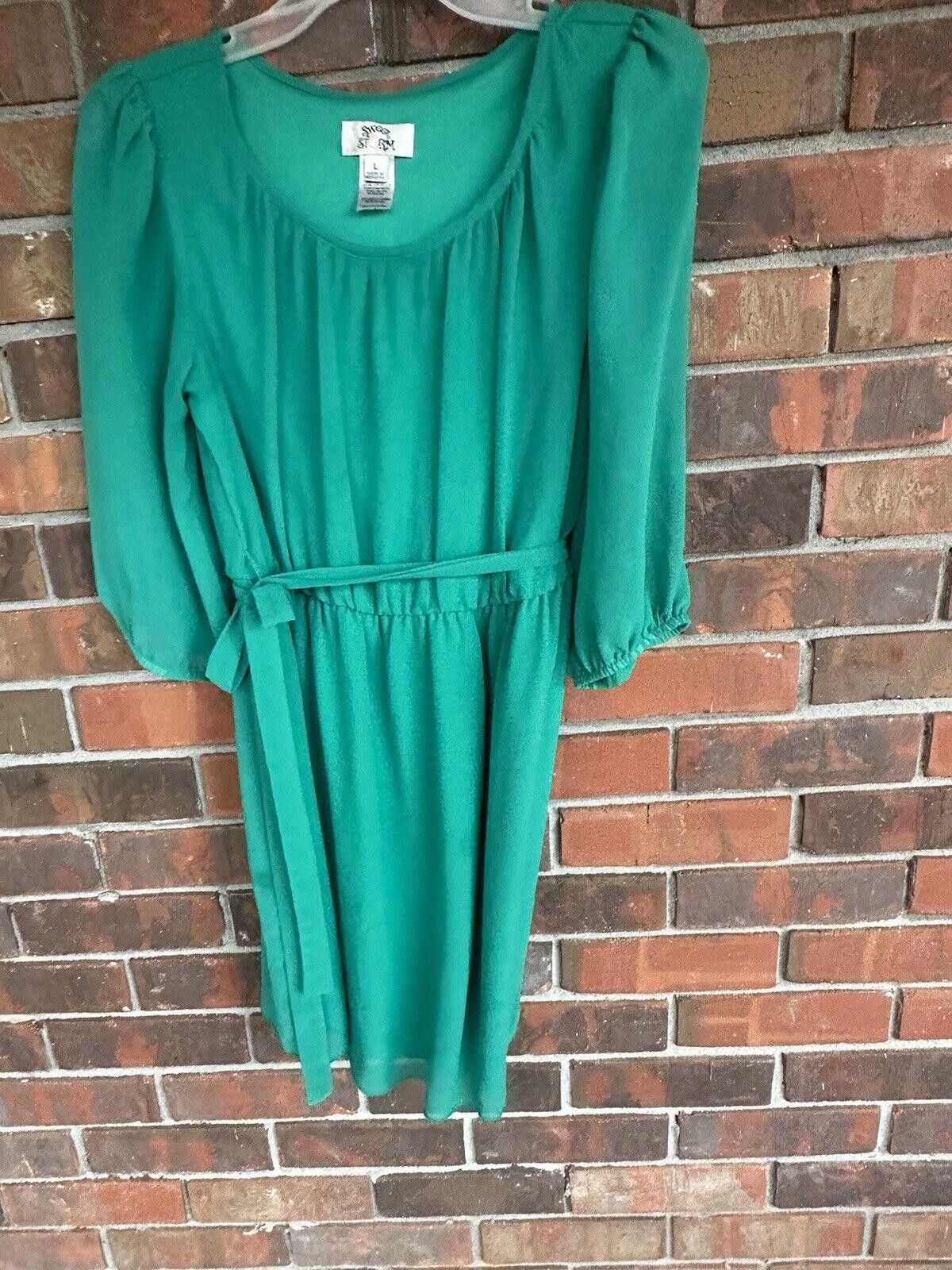 Designer Sweet Storm Mini Dress Size Large Green Size L / US 10 / IT 46 - 3 Thumbnail