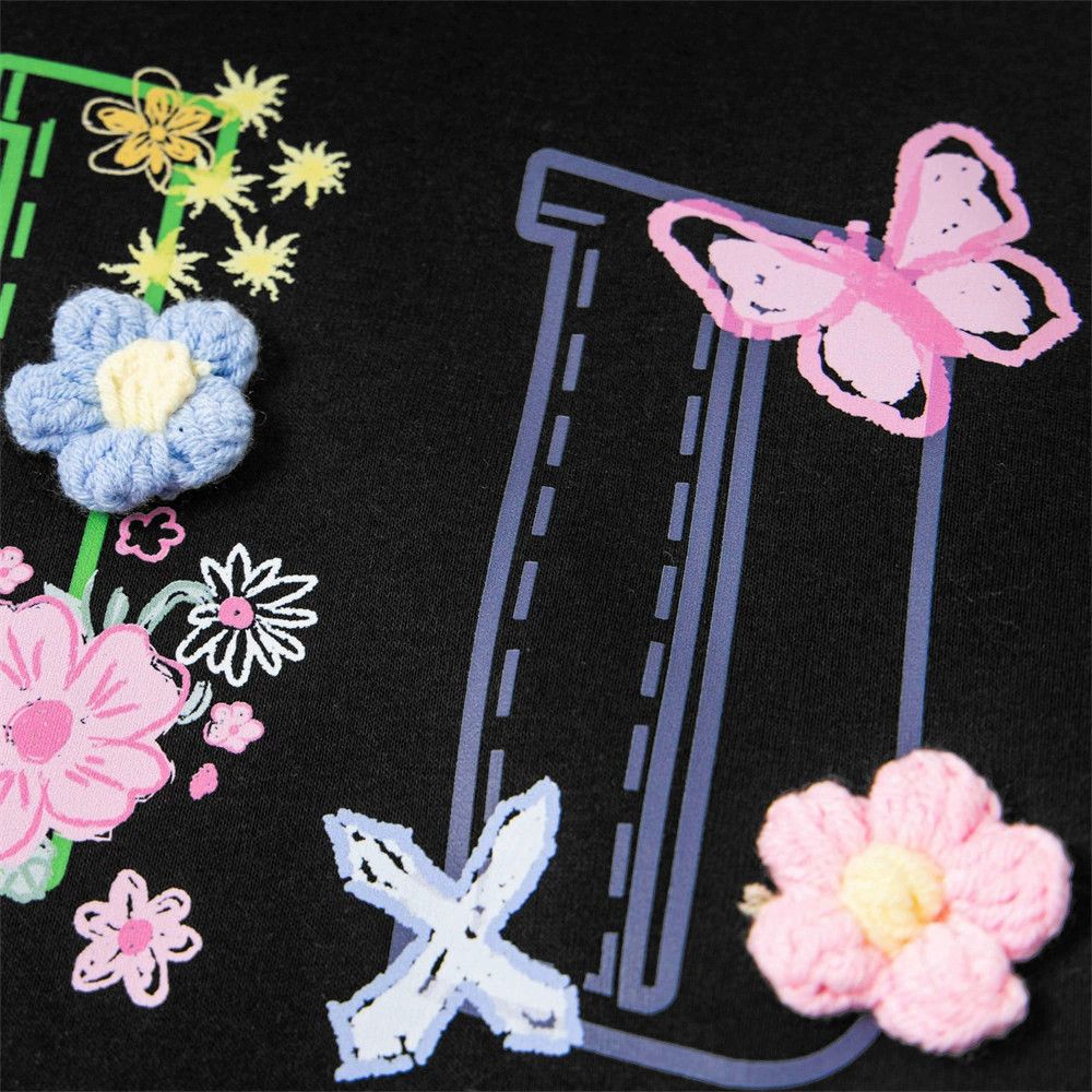 Vintage Men's casual butterfly flower lettering loose hoodie Size US M / EU 48-50 / 2 - 4 Thumbnail