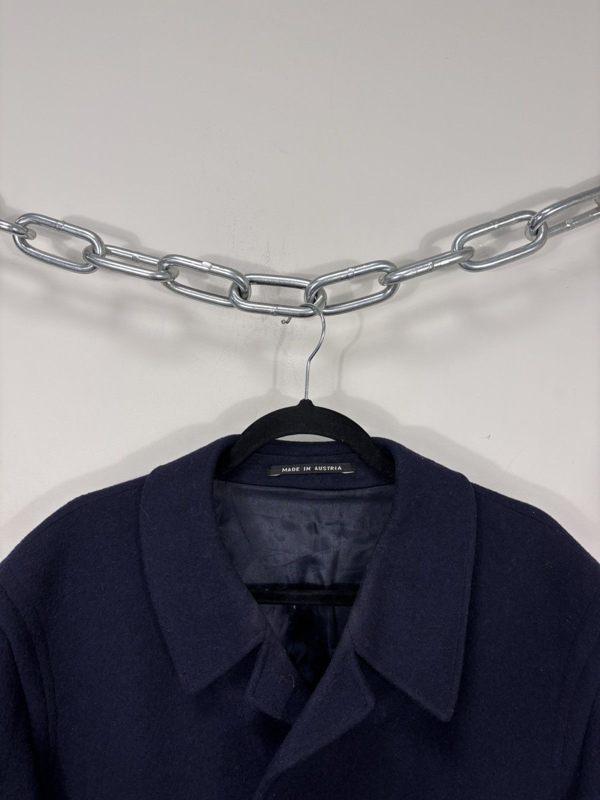 Other Vintage Steinbock Himalaya Loden Navy Blue Wool Overcoat Size US XL / EU 56 / 4 - 9 Thumbnail