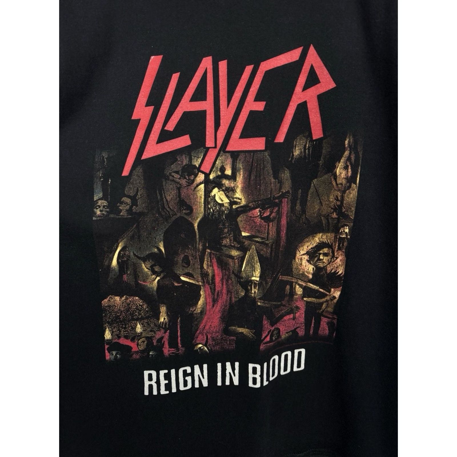 Layer 8 VINTAGE Slayer T-Shirt Black Size L Men Reign in Blood Thrash Metal Shirt Size US L / EU 52-54 / 3 - 4 Thumbnail