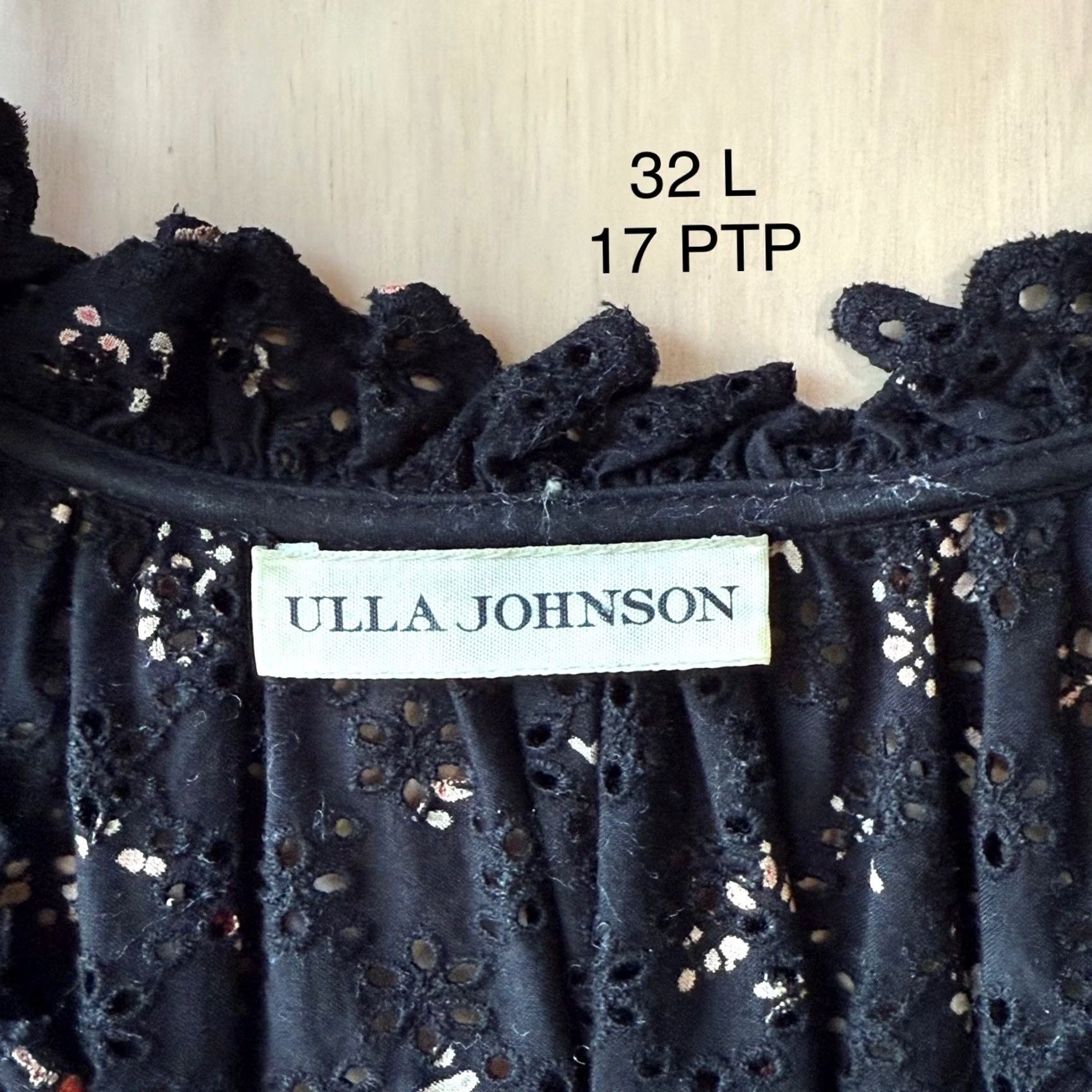 Ulla Johnson Ulla Johnson Dress Women's 0 Black Floral Glam Boho New York Designer Size XS / US 0-2 / IT 36-38 - 7 Thumbnail