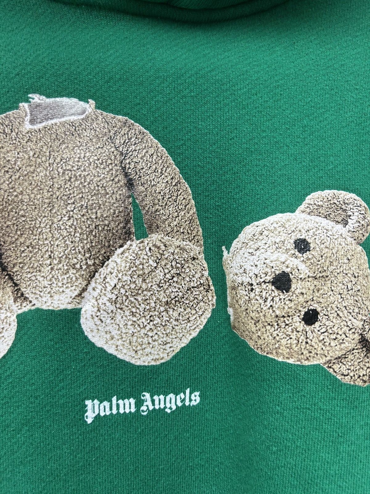 Palm Angels Palm Angels Kids Bear Hoodie Green Size US XXS / EU 40 - 4 Thumbnail