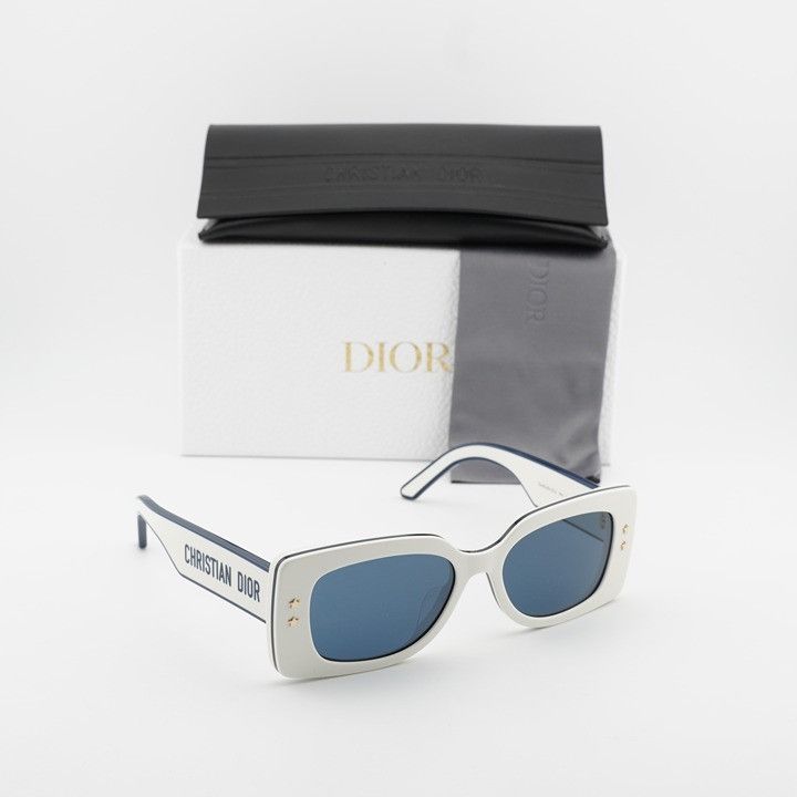 Dior Dior DIORPACIFIC S1U 95B0 Sunglasses Ivory Rectangle Frame Size ONE SIZE - 12 Thumbnail
