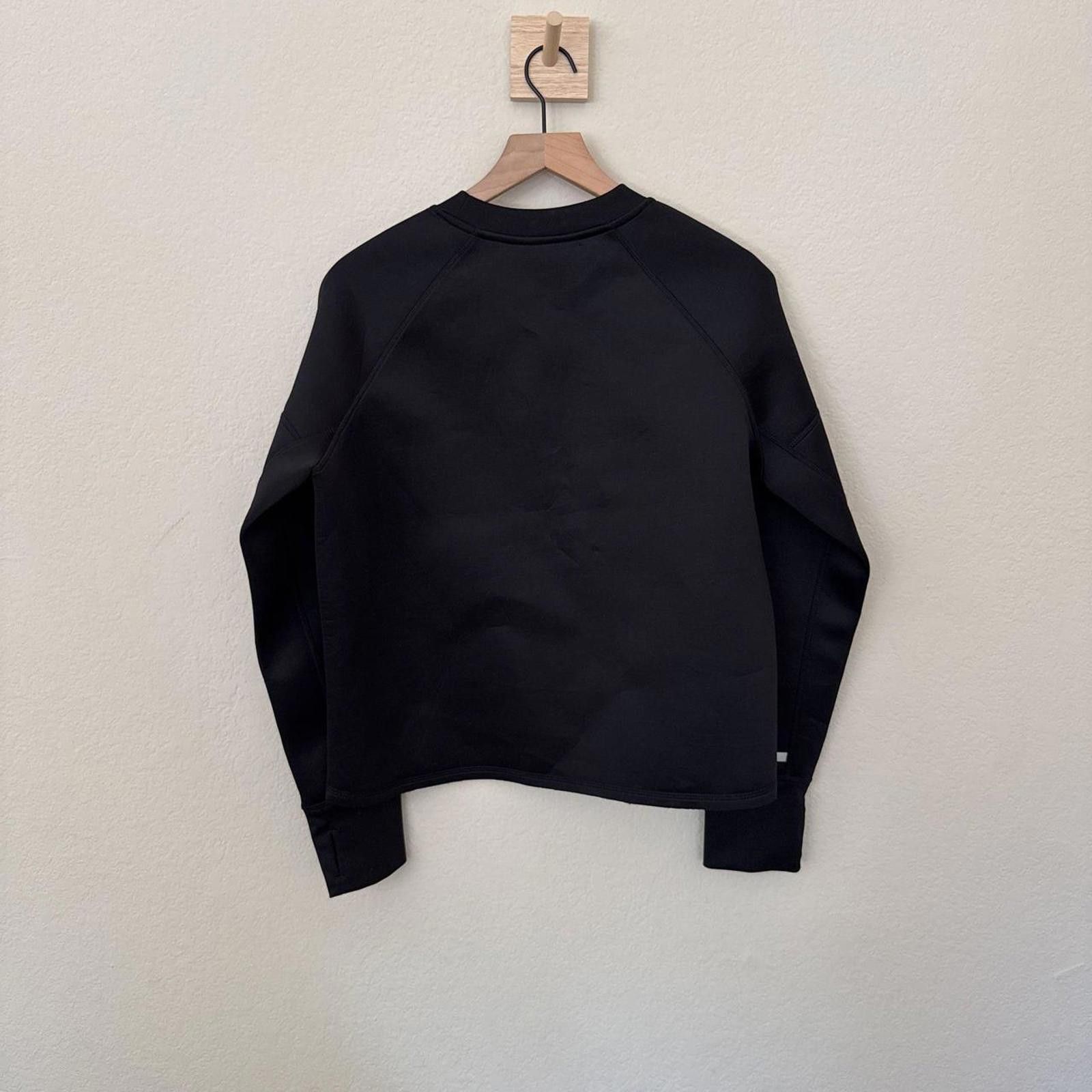 United Colors Of Benetton BEBE Womens Long Sleeve Crew Neck Neoprene Black Sweatshirt Size XL / US 12-14 / IT 48-50 - 3 Thumbnail