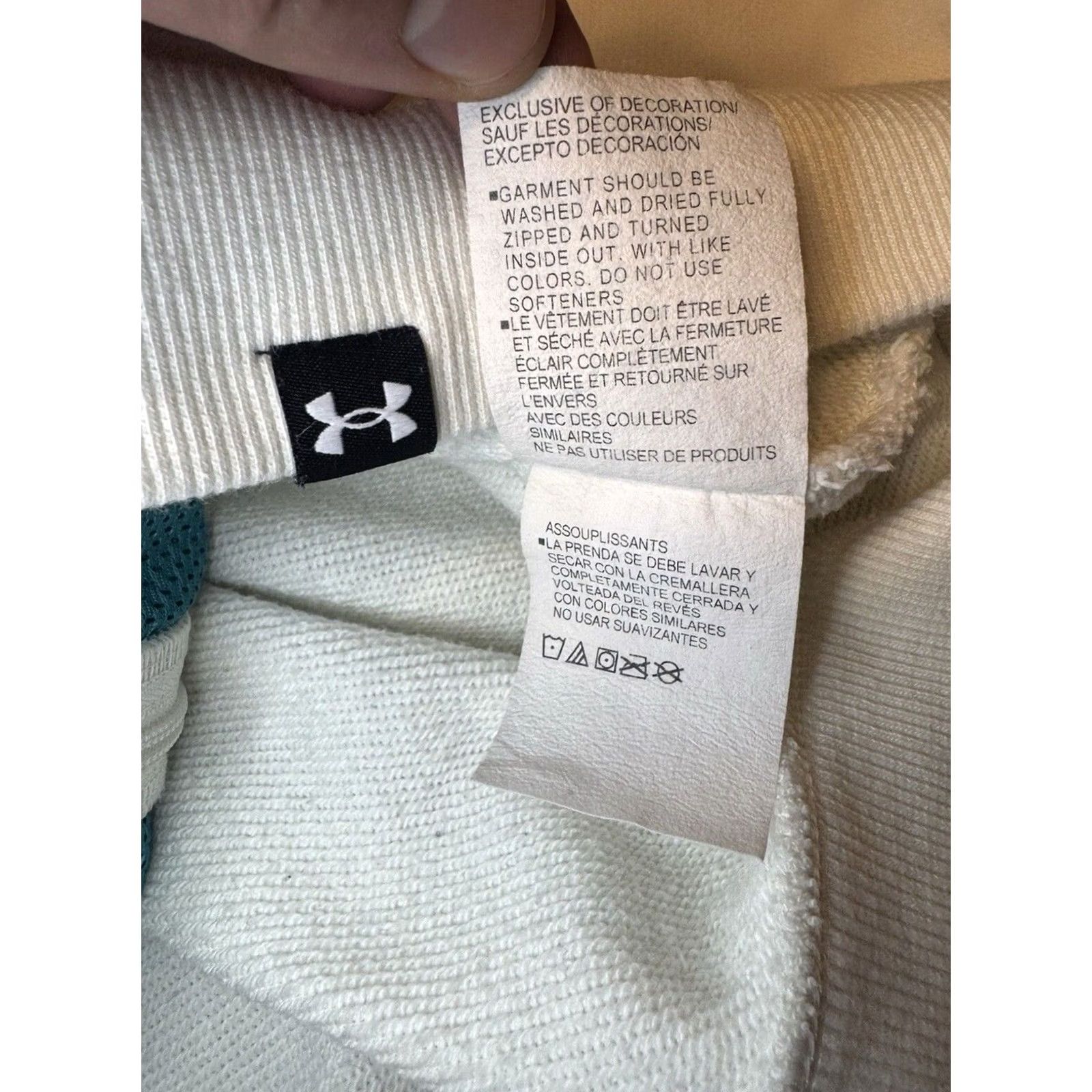 Under Armour Under Armour Project Rock Hoodie Full Zip Jacket Mens M White Size US M / EU 48-50 / 2 - 6 Thumbnail