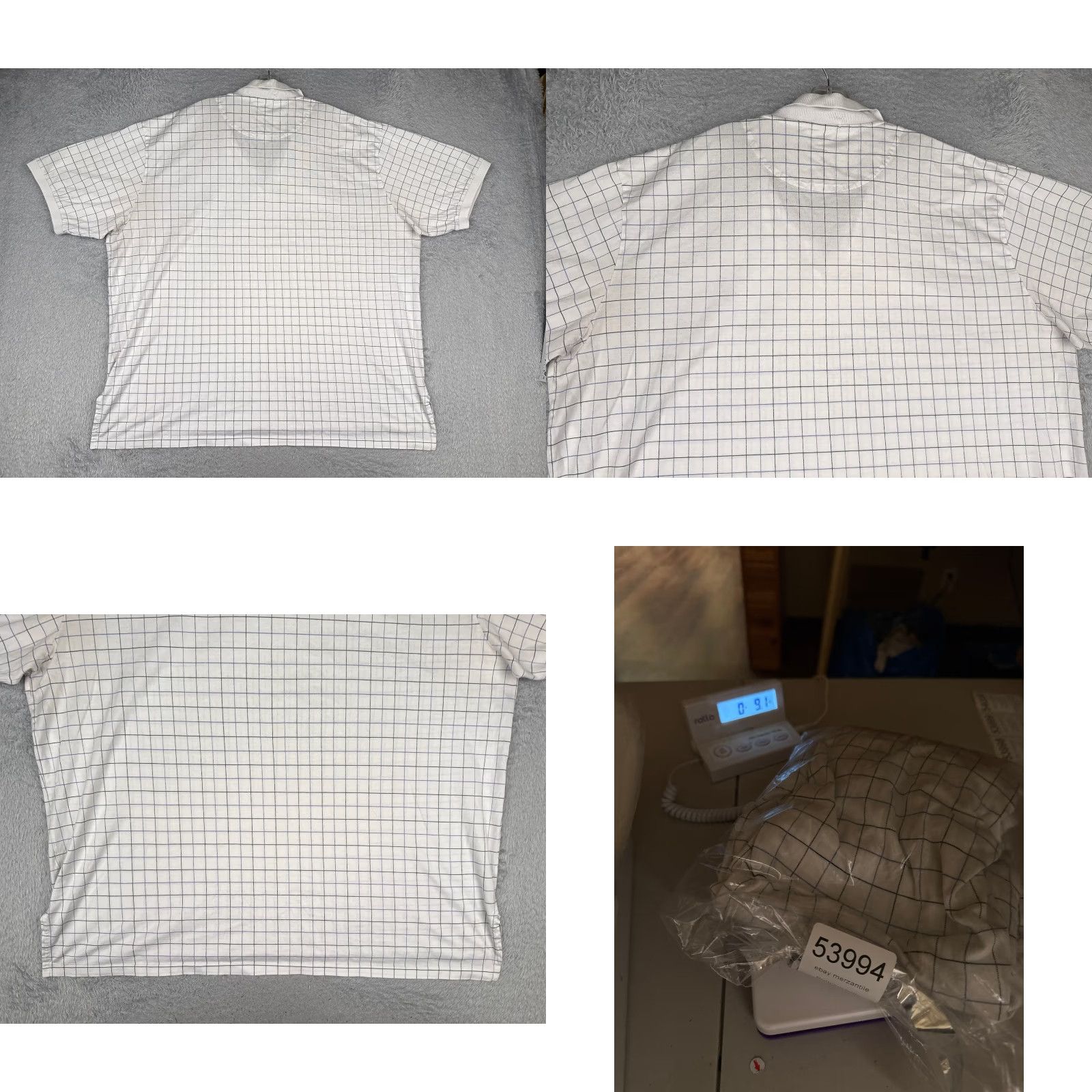 Ralph Lauren Ralph Lauren Shirt Adult 2XL White Check 100% Cotton Short Sleve Polo Size US XXL / EU 58 / 5 - 9 Thumbnail