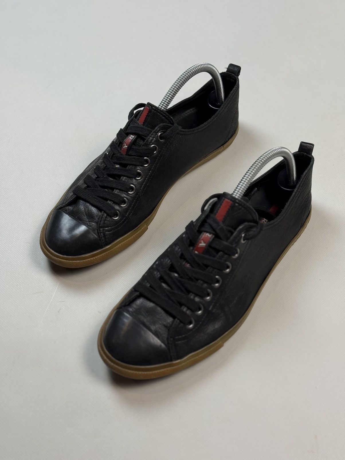 Prada Prada Men’s Leather Low Top Lace Up Sneakers Shoes Size US 8.5 / EU 41-42 - 8 Thumbnail