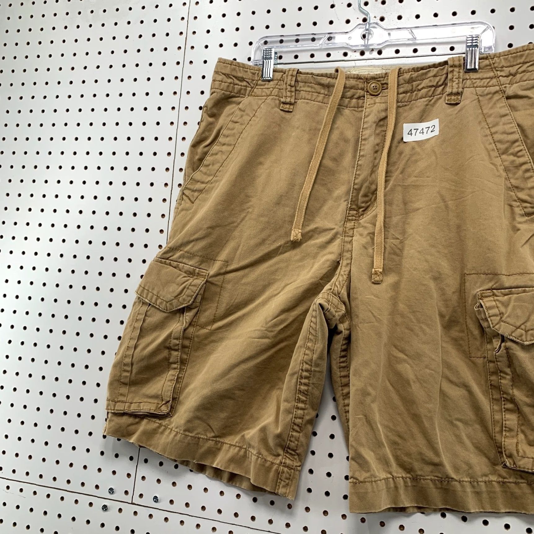 Vintage VINTAGE Aeropostale Military Cargo Shorts Mens 33 Tan Drawstring Relaxed Y2K 35x11 Size US 33 - 4 Thumbnail