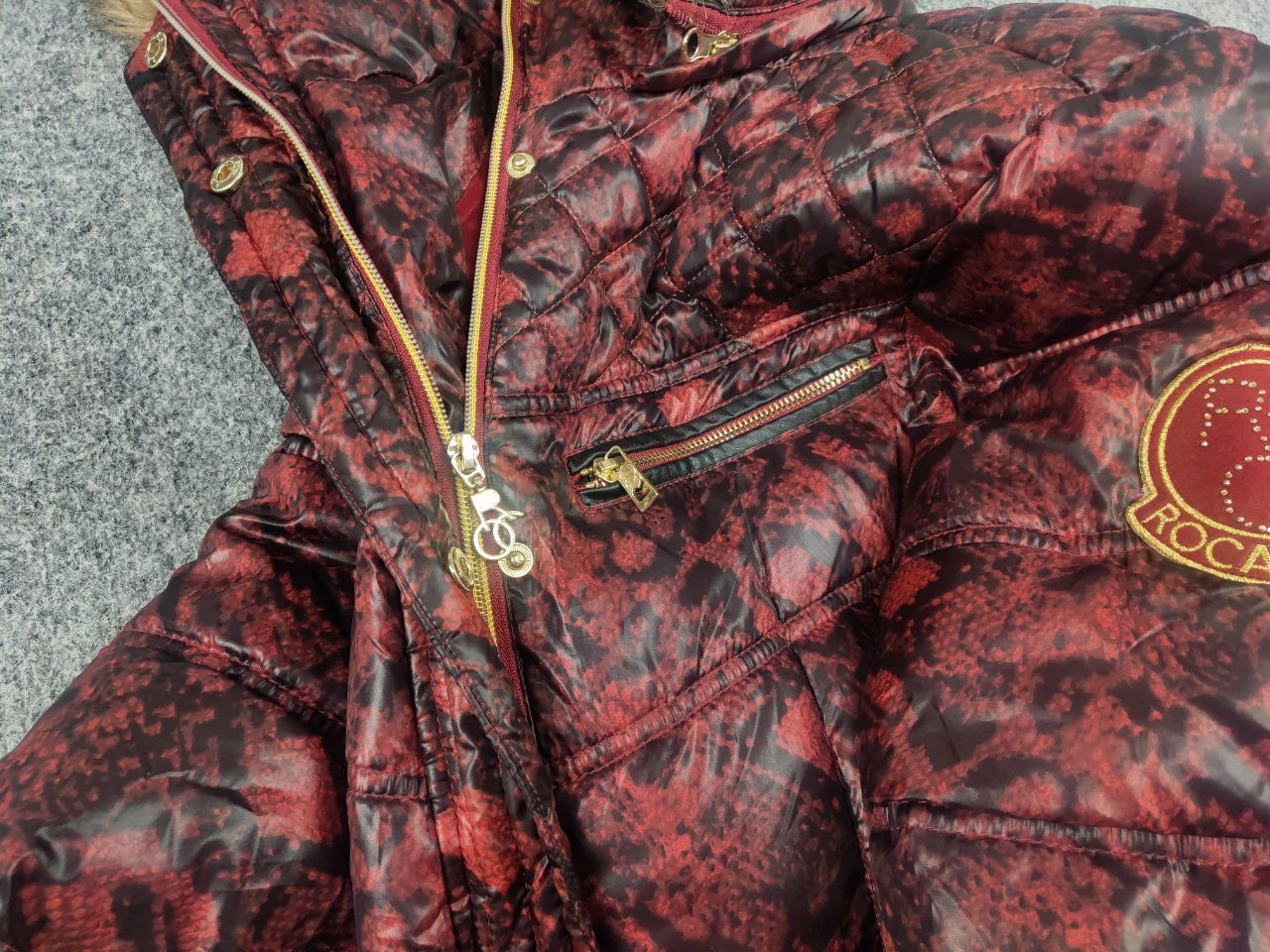 Rocawear Vintage Rocawear Y2K Style red pattern Fur Hoodie Jacket LGB Size L / US 10 / IT 46 - 15 Thumbnail