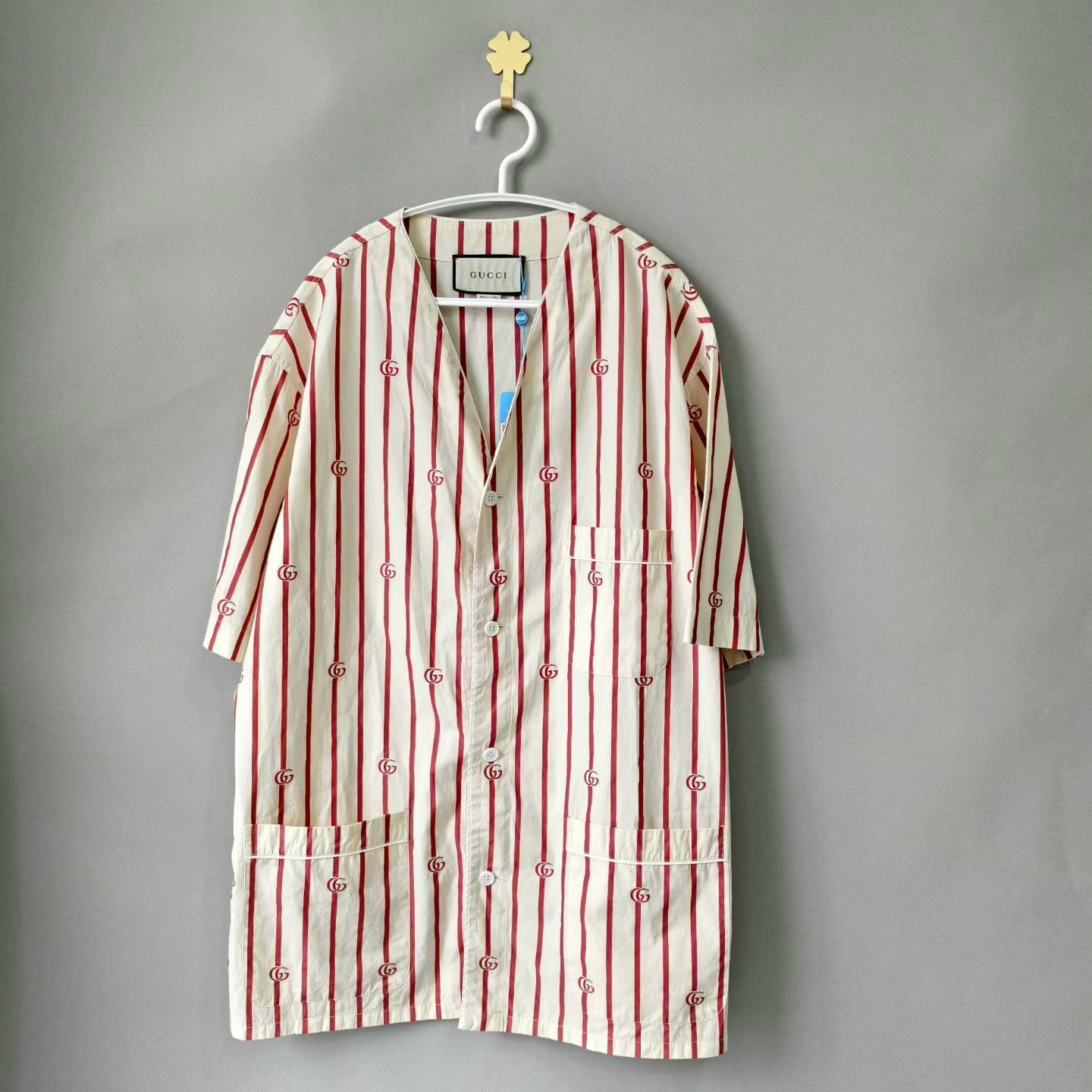 Gucci Gucci New Stripe Baseball Short-Sleeve Shirt Size US S / EU 44-46 / 1 - 1 Thumbnail