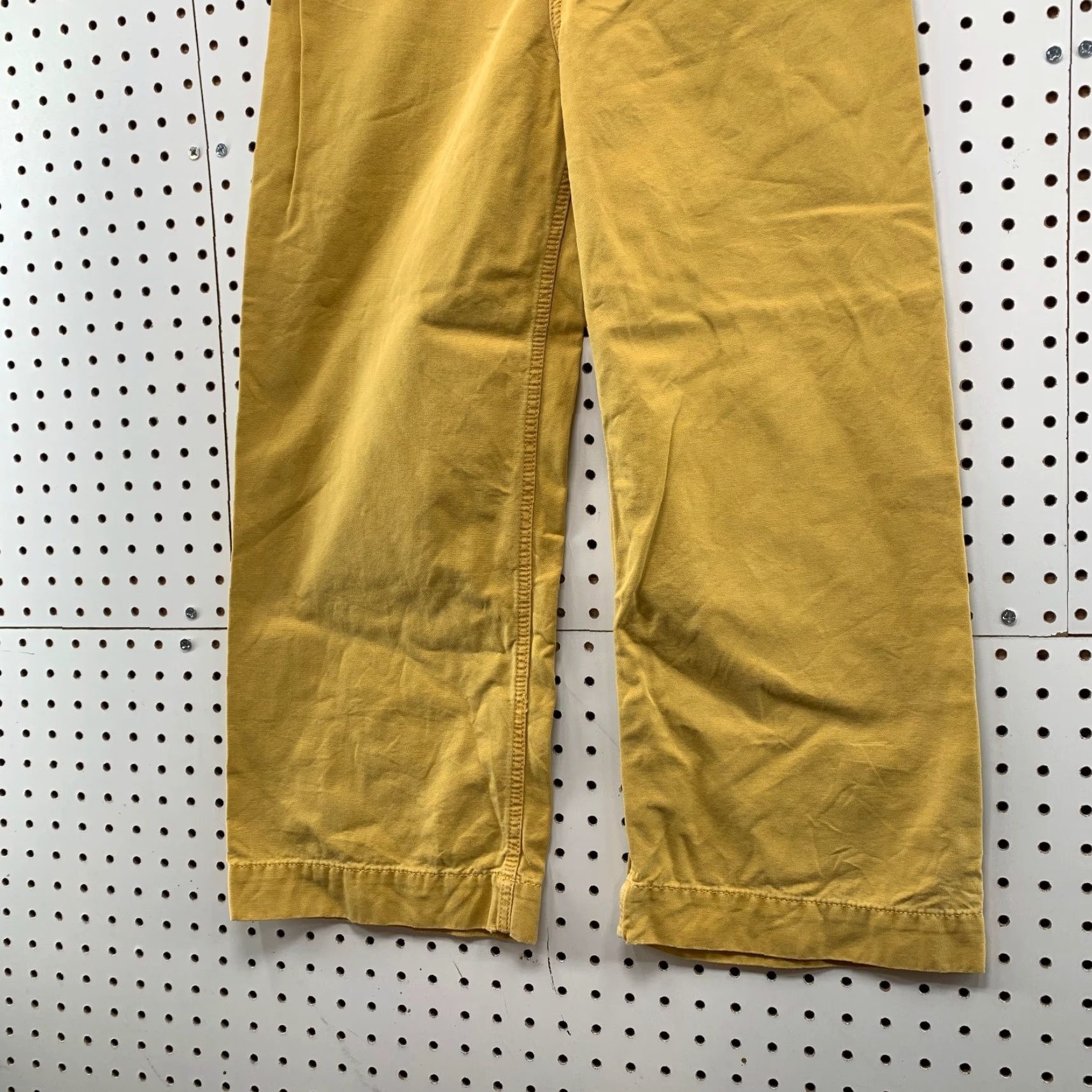Vintage We The Free Pants Womens Patti Yellow 26x23.5 Cropped High Rise Wide Leg Size 26" / US 2 / IT 38 - 6 Thumbnail