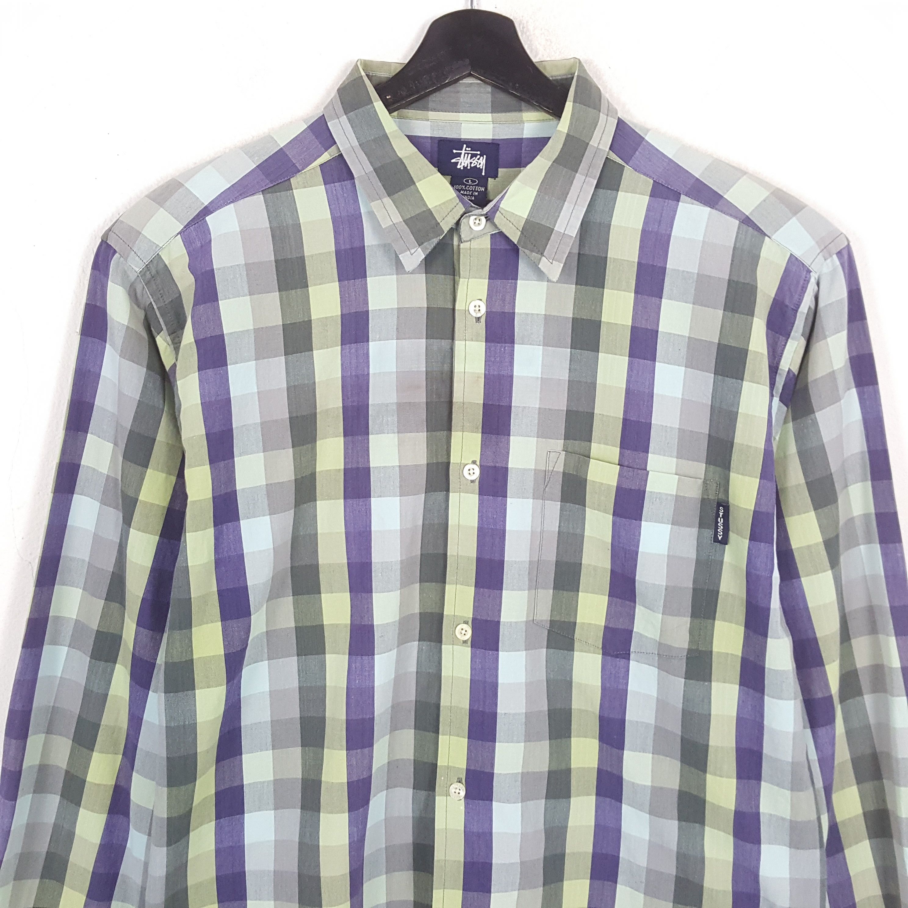 Stussy × Vintage STUSSY Streetwear Custom Art Shirt Size US L / EU 52-54 / 3 - 4 Thumbnail