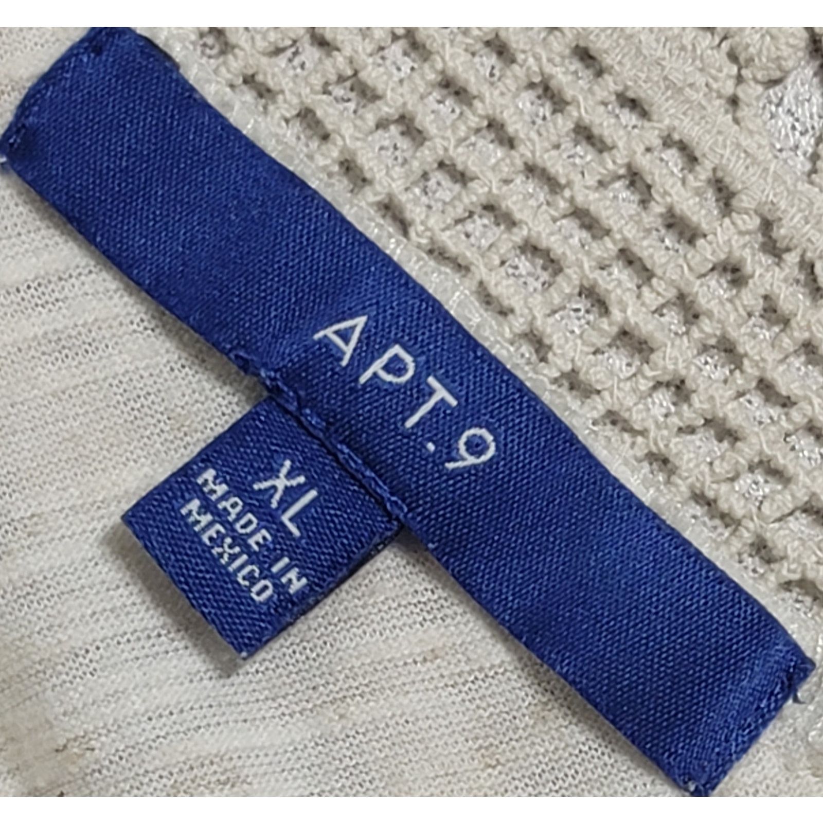 Apt. 9 Apt 9 Beige Cream Slub Knit Batwing Short Sleeve Top XL Size XL / US 12-14 / IT 48-50 - 5 Thumbnail