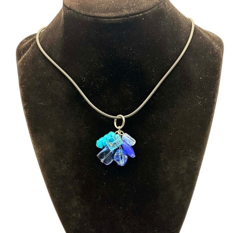 Other Blue & Black Crystal Necklace Size ONE SIZE - 1 Thumbnail