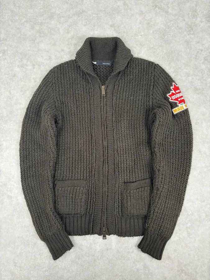 Dsquared2 2000s Dsquared2 Brown Premium Zip-up Cardigan Sweater Size US M / EU 48-50 / 2 - 1 Thumbnail