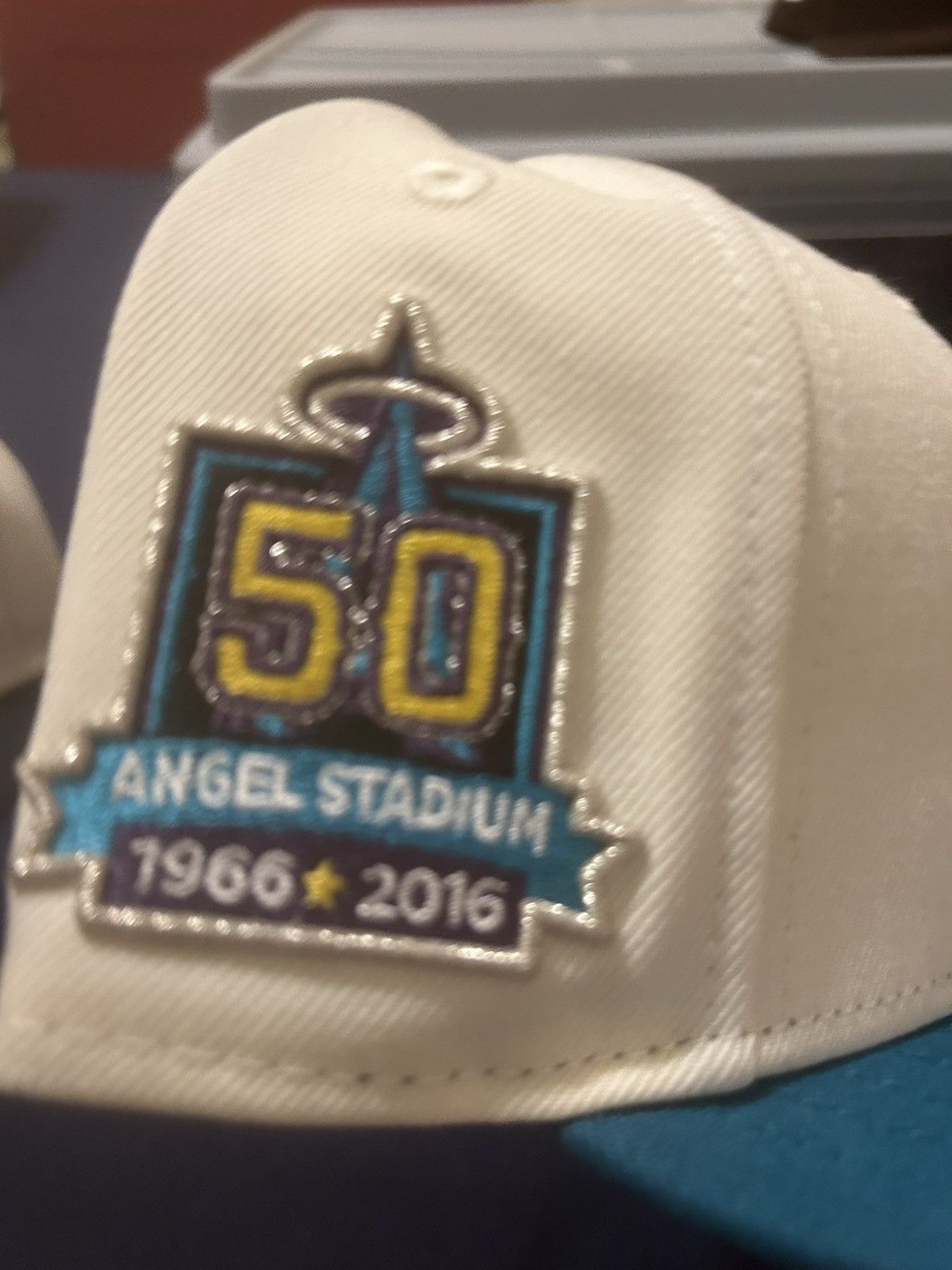 New Era Anaheim Angels Aqua/Purple New Era Fitted Hat Size 7 Size ONE SIZE - 2 Thumbnail