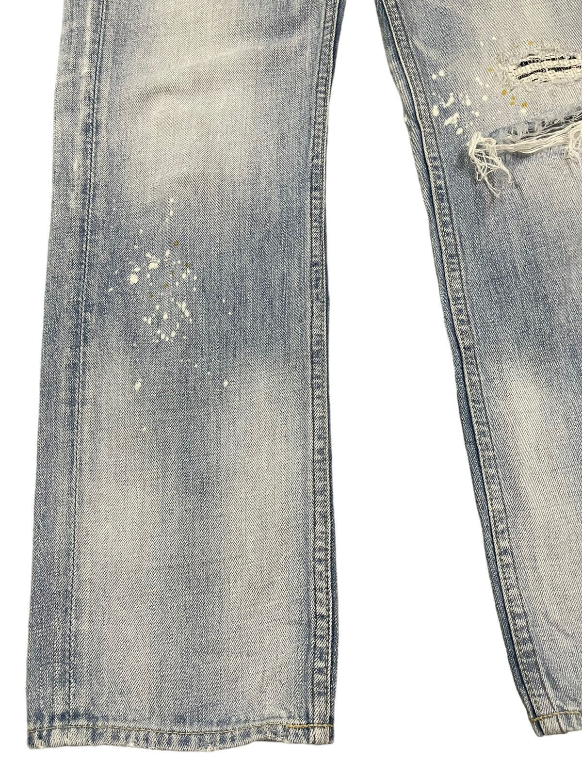 14th Addiction Vintage Y2K Japanese Faded Wash Whisker Painted Distressed Size US 31 - 5 Thumbnail
