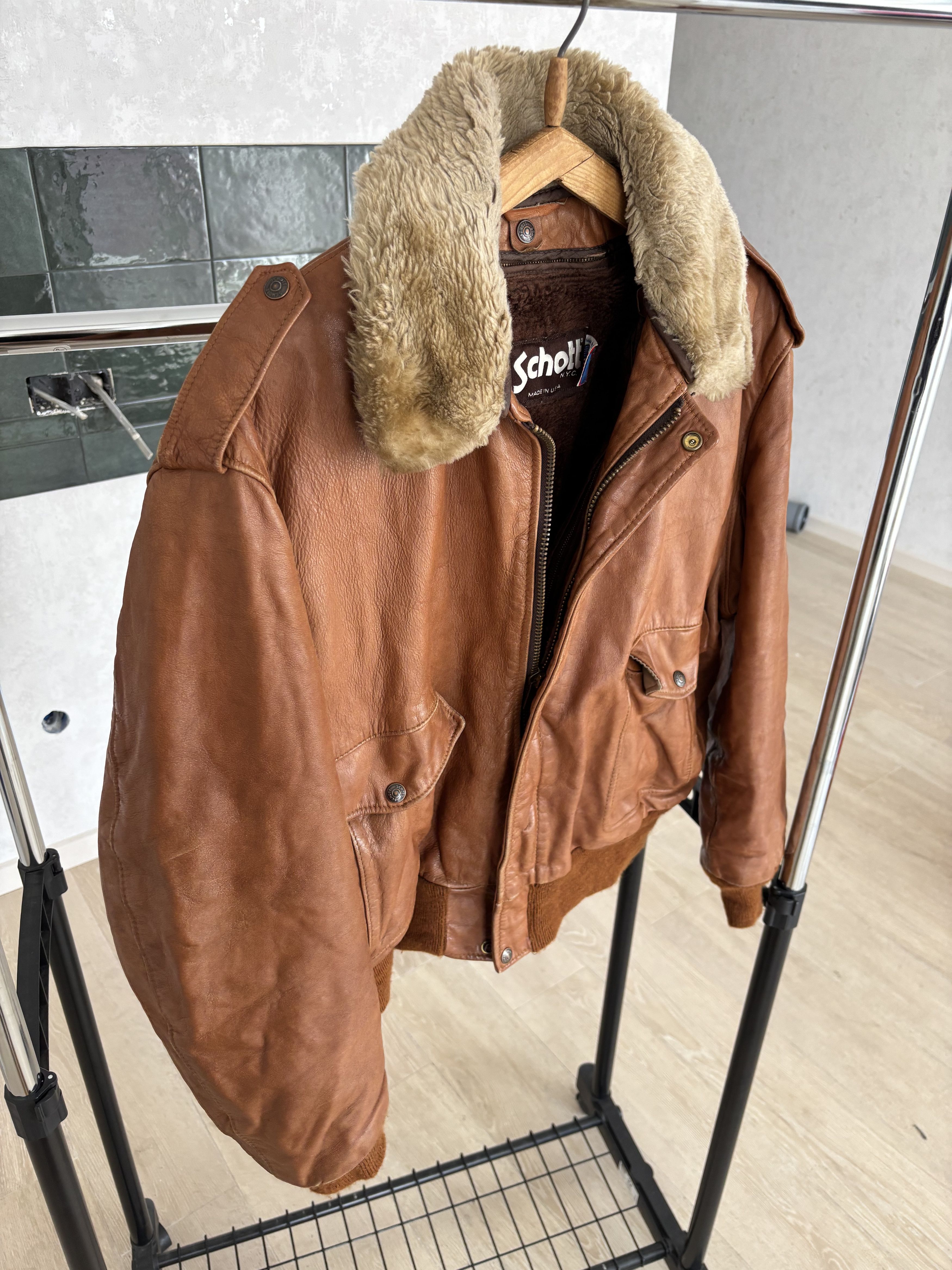 Schott Schott leather flight jacket Size US L / EU 52-54 / 3 - 4 Thumbnail