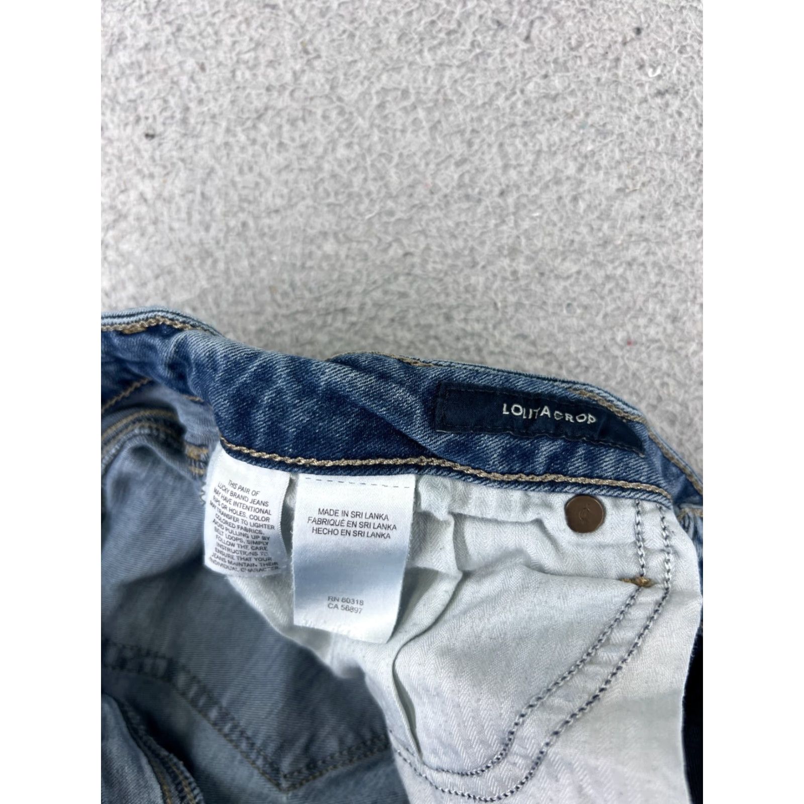 Lucky Brand Lucky Brand Jeans Women 6 Denim Straight Crop 28x23 Blue 5-Pocket USA Vintage 90s Womens Size 28" / US 6 / IT 42 - 7 Thumbnail