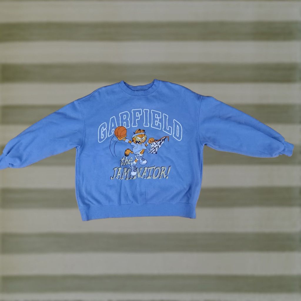 X-LARGE Garfield Sweatshirt x-large Basketball Unisex Adults XL Blue Pullover"} Size US XL / EU 56 / 4 - 1 Thumbnail
