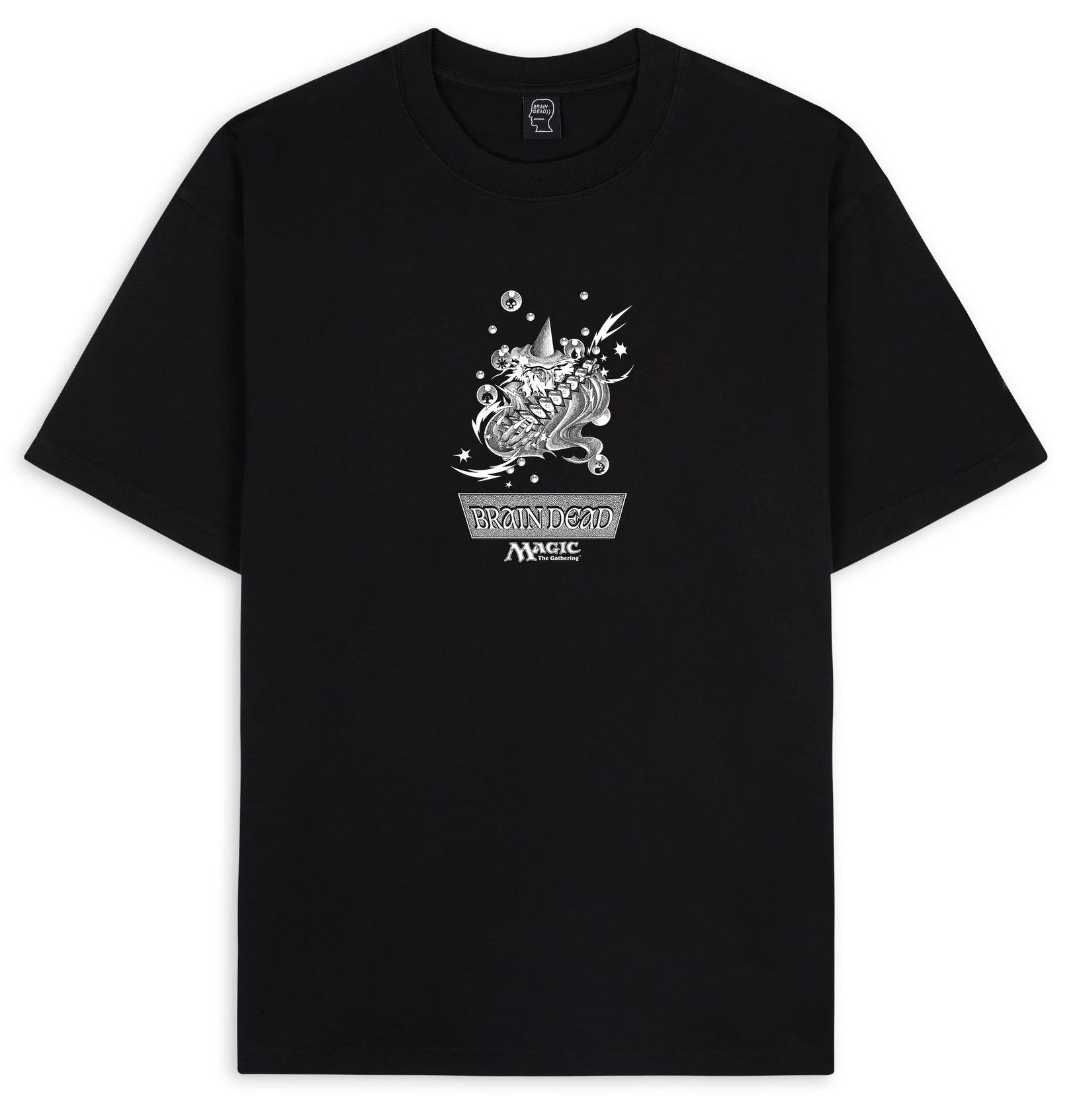 image of Brain Dead X Magic: The Gathering Mana Wizard T-Shirt in Black, Men's (Size XL)