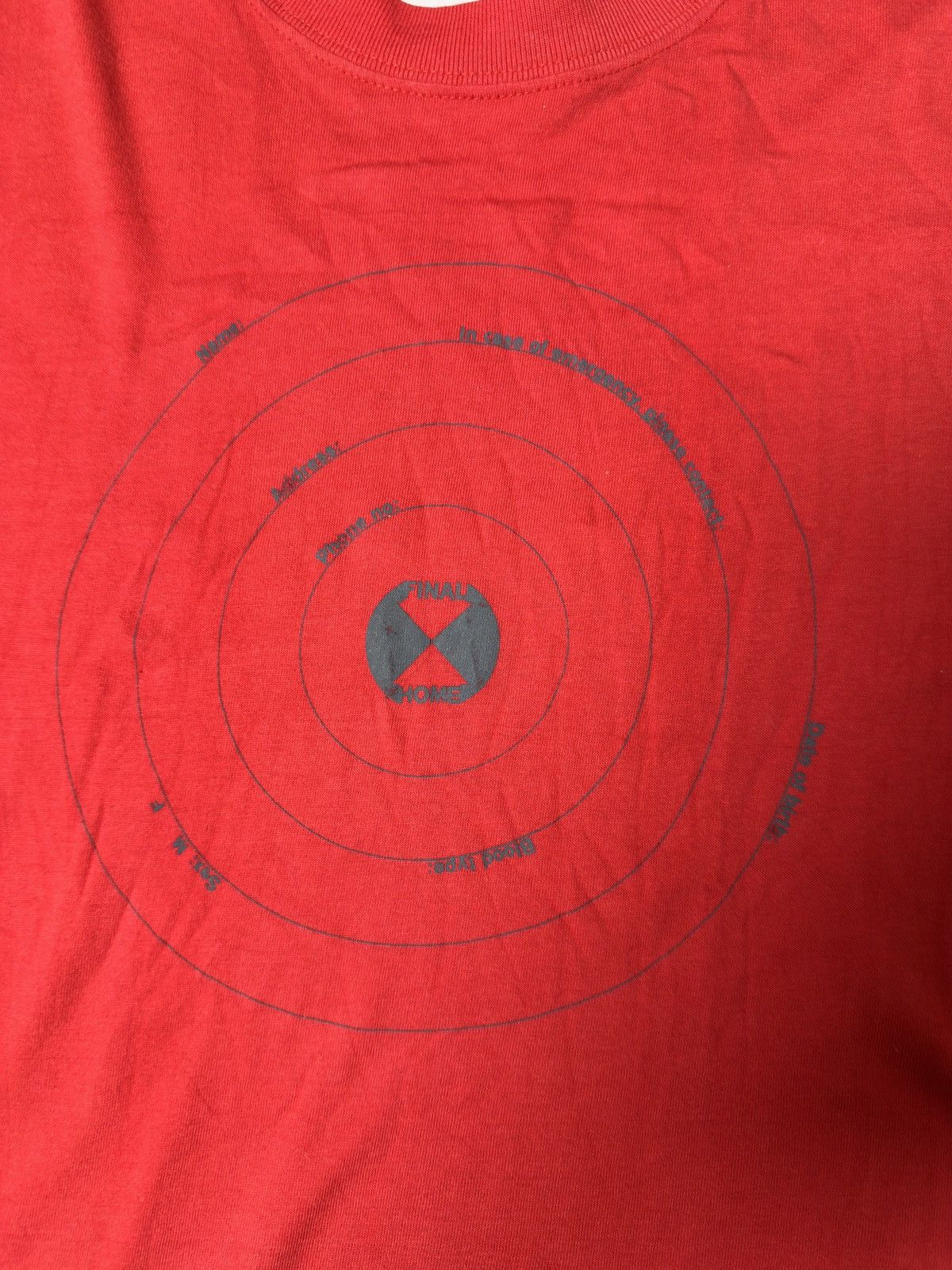 Final Home Final Home Archive Red Target Survival Cotton T-Shirt Size US M / EU 48-50 / 2 - 3 Thumbnail