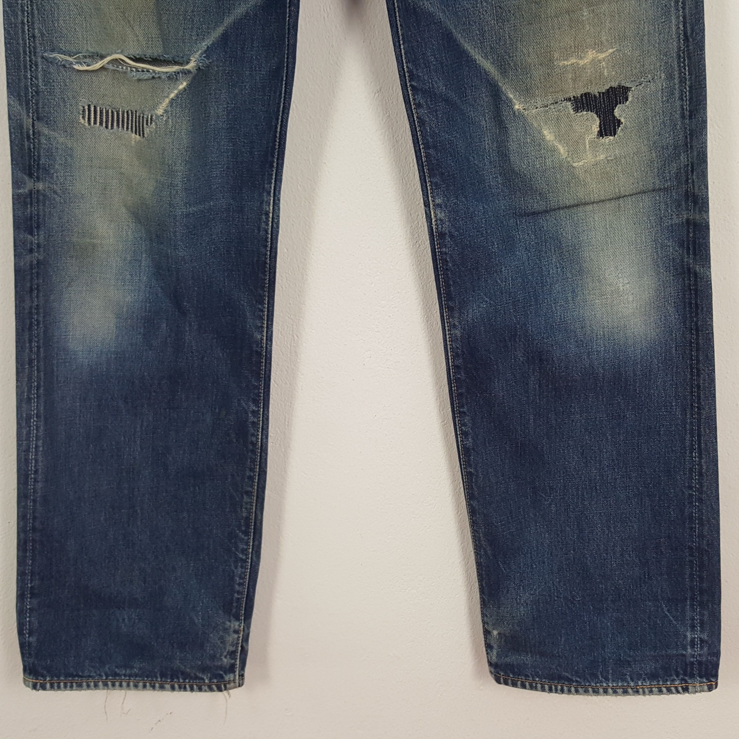 Evisu × Vintage Vintage Evisu No2 Selvedge Custom Art Daicock Denim Jeans Size US 28 / EU 44 - 6 Thumbnail