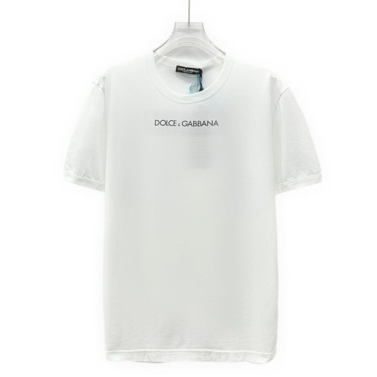 Dolce & Gabbana Dolce & Gabbana White Logo Print Crew Neck T-shirt K26WX Size US S / EU 44-46 / 1 - 1 Thumbnail