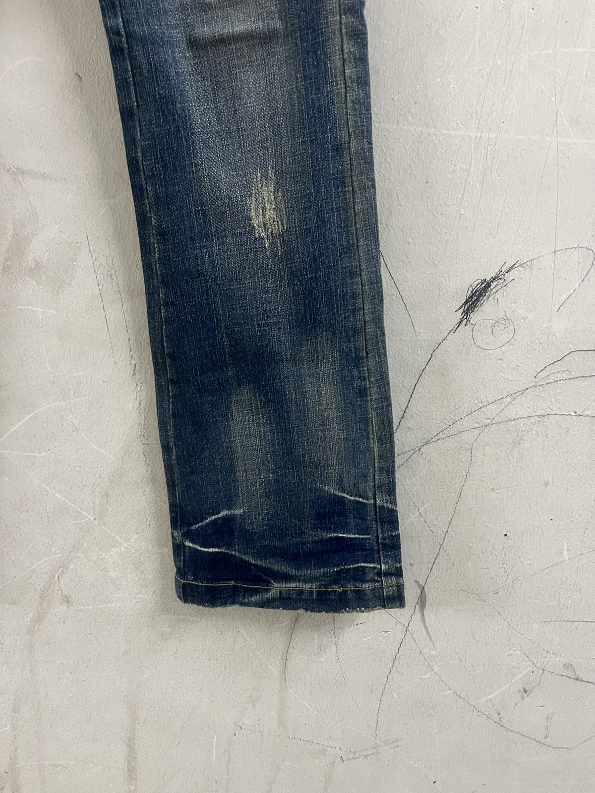 Designer × Japanese Brand FLARED🔥MELURELEE CARGO DISTRESSED DENIM PANT Size US 28 / EU 44 - 5 Thumbnail