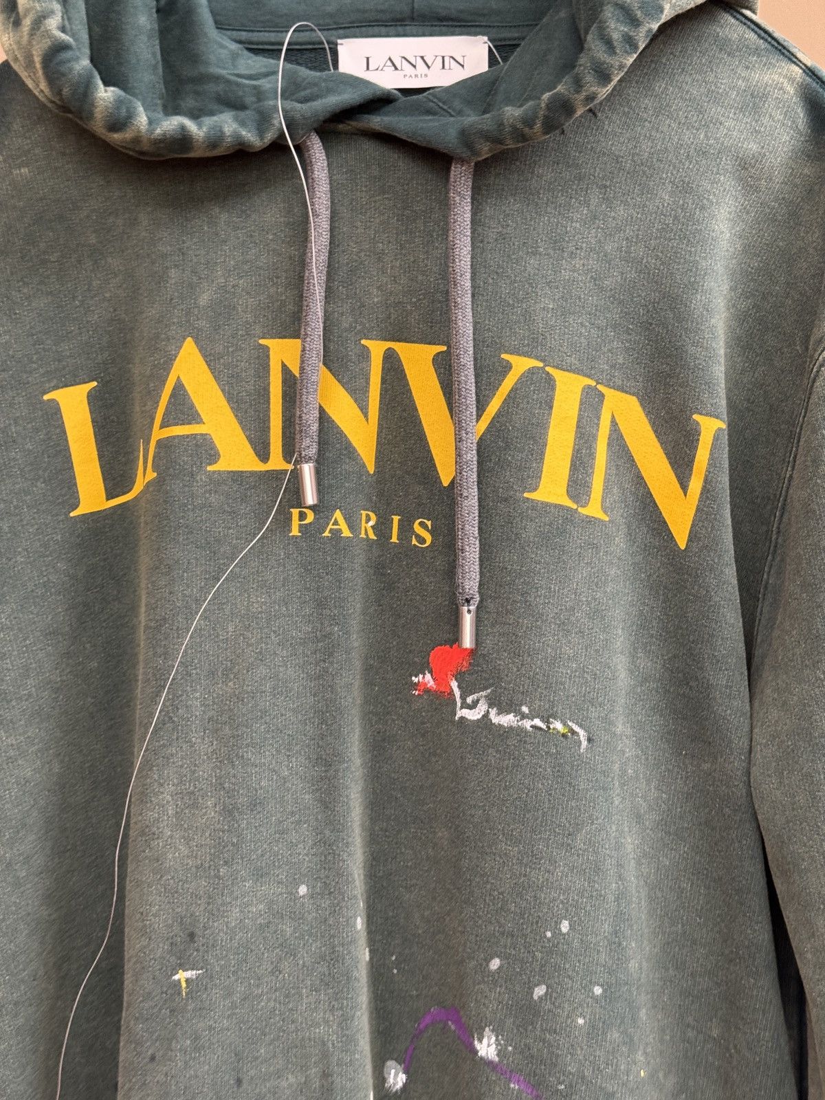 Gallery Dept. × Lanvin Gallery Dept x Lanvin Distressed, Repaired, Painter’s Hoodie Size US XL / EU 56 / 4 - 4 Thumbnail