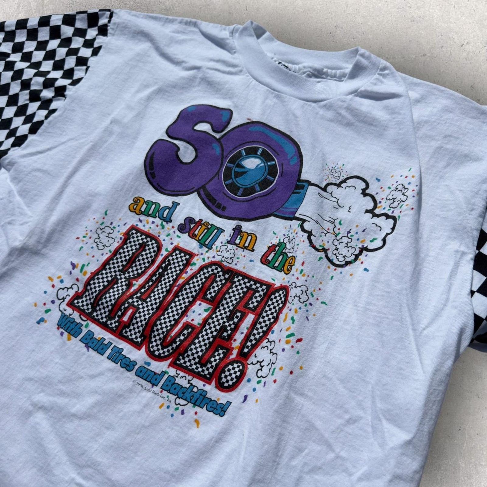 Vintage Vintage 90’s Racing Birthday Shirt Size US XL / EU 56 / 4 - 2 Thumbnail