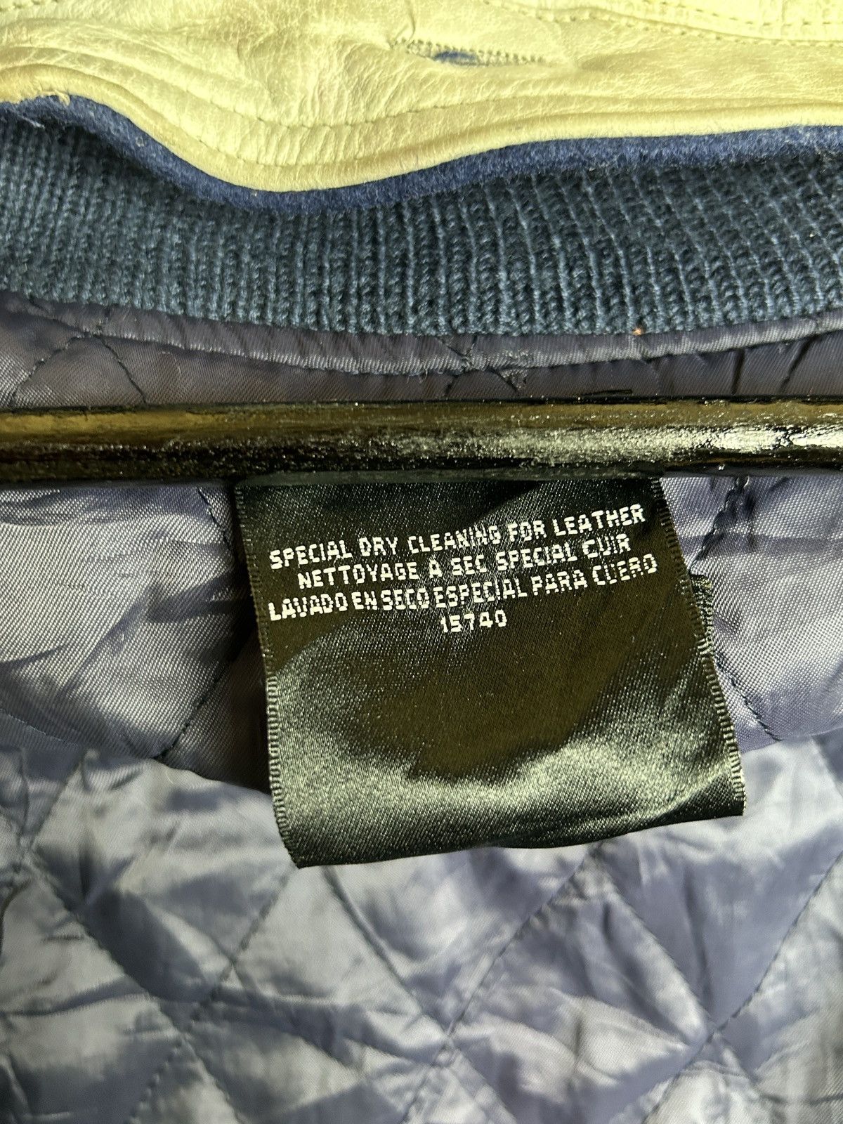 Adidas 90s Adidas America Wool Leather Varsity Bomber Jacket Blue S Size US S / EU 44-46 / 1 - 14 Thumbnail