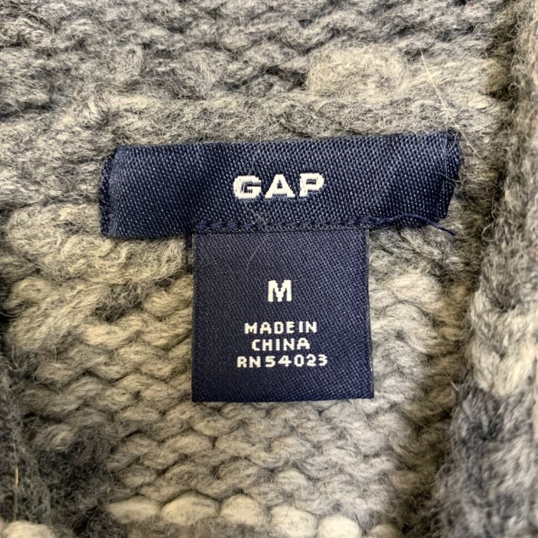Gap Gap Sweater Womens S Gray Aztec Print Wool Tie Waist Open Front Hooded Size S / US 4 / IT 40 - 7 Thumbnail