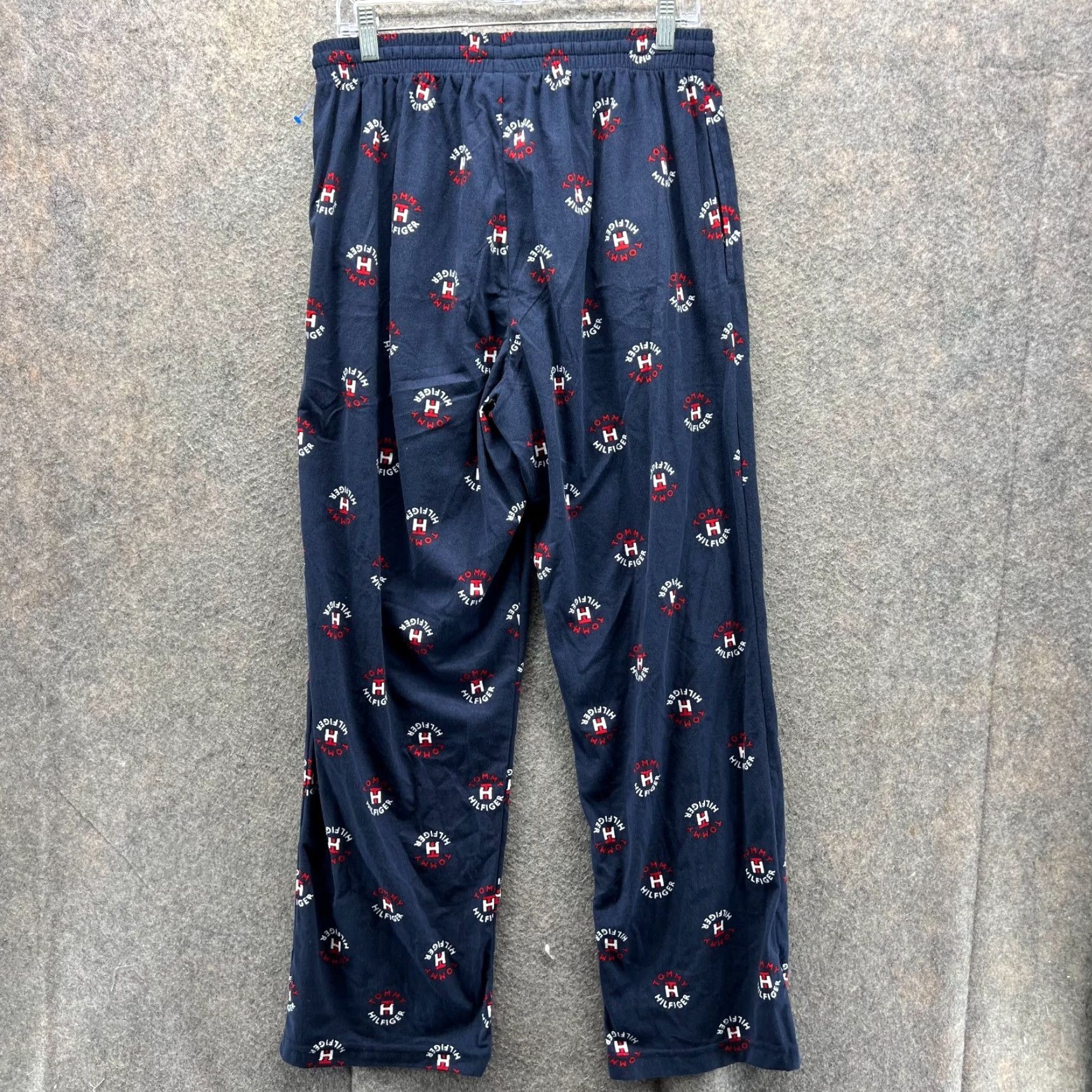 Tommy Hilfiger VINTAGE Tommy Hilfiger Pajama Pants Men Medium Adult Blue Navy Sleep Wear All Over Logo Size US 31 - 2 Thumbnail