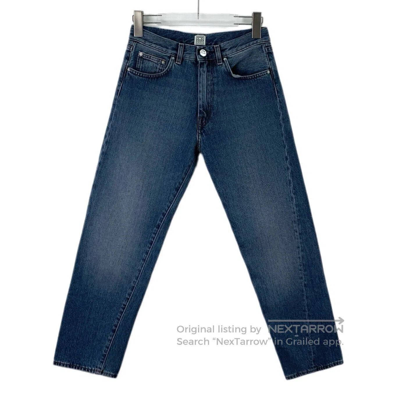 Other Toteme Blue Washed Logo Leather Patch Cotton Casual Jeans| Size US 30 / EU 46 - 1 Thumbnail