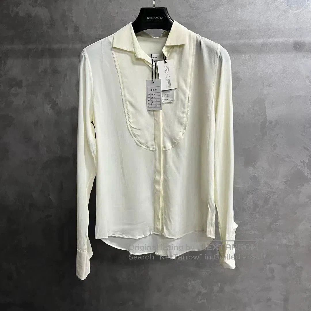 Vintage white casual long sleeve shirt by mauro grifoni. Size US M / EU 48-50 / 2 - 1 Thumbnail