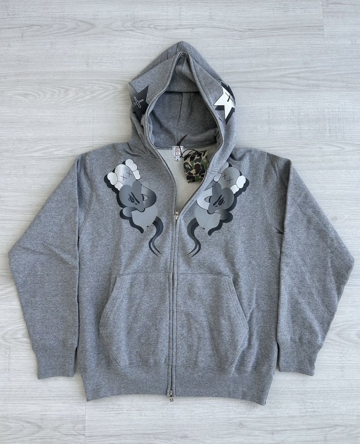 Bape × Kaws RARE OG 2006 A BATHING APE X KAWS FULLZIP HOODIE | Grailed