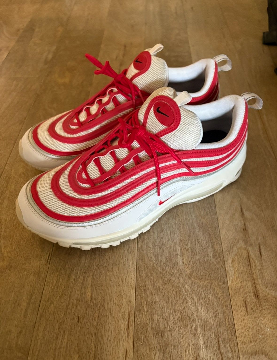 Nike Nike Airmax 97 Red and White Size US 11 / EU 44 - 4 Thumbnail